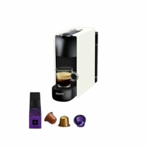 Krups Nespresso XN1101V Essenza Mini Καφετιέρα για Κάψουλες Nespresso White & 100 Ευρώ Επιστροφή ή Δώρο 60 Κάψουλες Nespresso