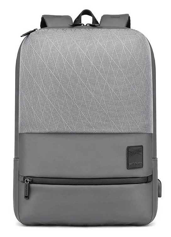 ARCTIC HUNTER τσάντα πλάτης B00360-GY με θήκη laptop, USB, γκρι