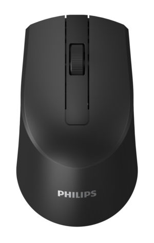 PHILIPS ασύρματο ποντίκι SPK7374, 1600DPI, 3 πλήκτρα, μαύρο