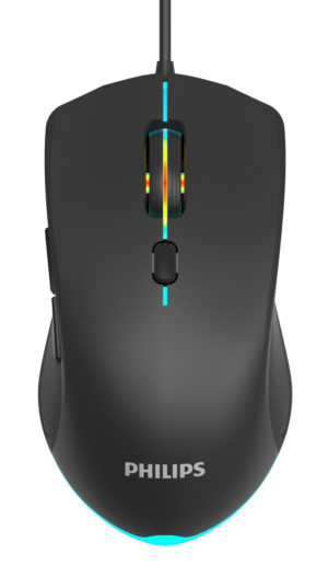 PHILIPS ενσύρματο gaming ποντίκι SPK9404, 2400DPI, 6 πλήκτρα, μαύρο