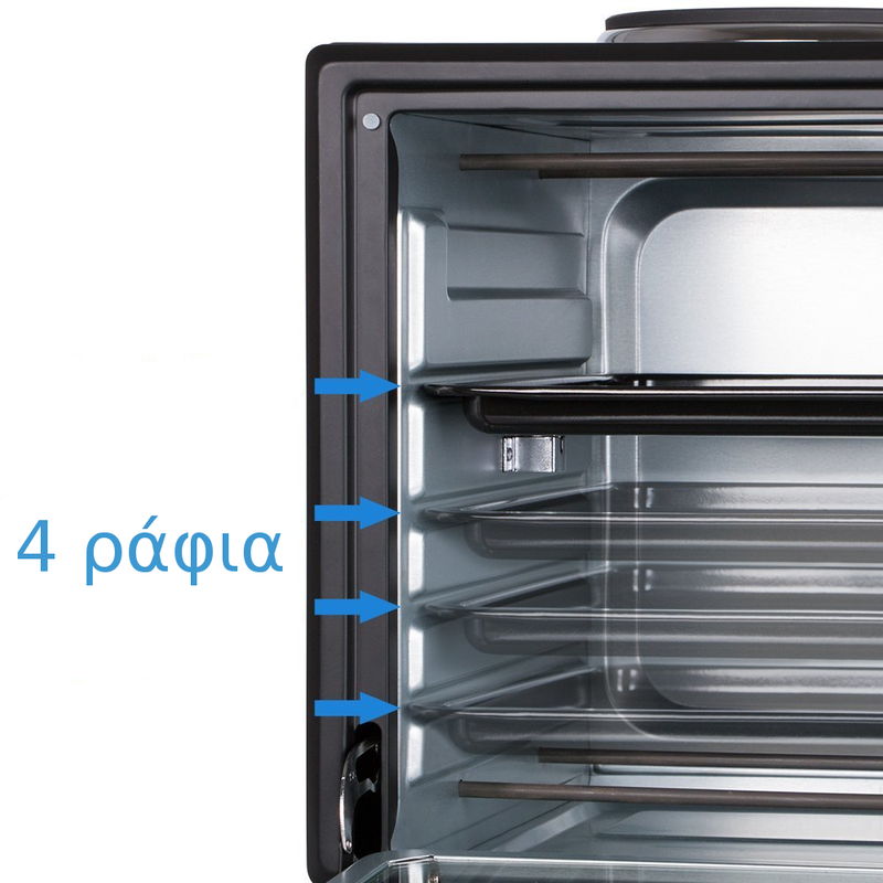 First Austria FA-5045-4 Φουρνάκι με αέρα, φως και 2 μάτια 45L 3200W