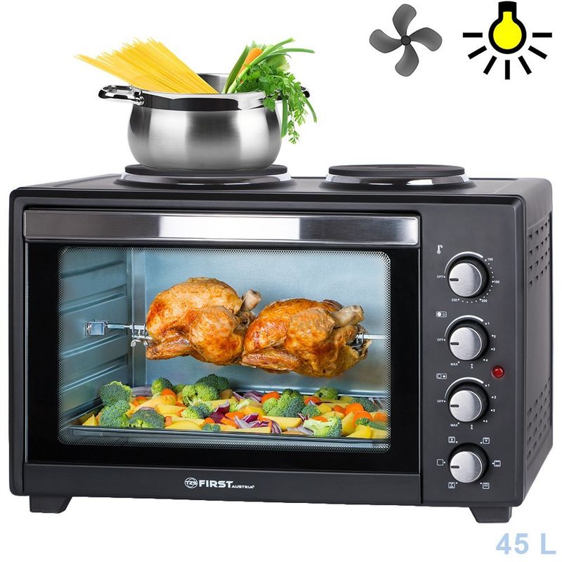 First Austria FA-5045-4 Φουρνάκι με αέρα, φως και 2 μάτια 45L 3200W