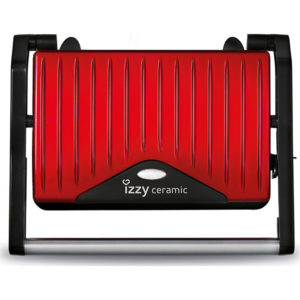 Izzy IZ-2008 Spicy Red Ceramic Τοστιέρα με Κεραμικές Πλάκες για 2 Τοστ