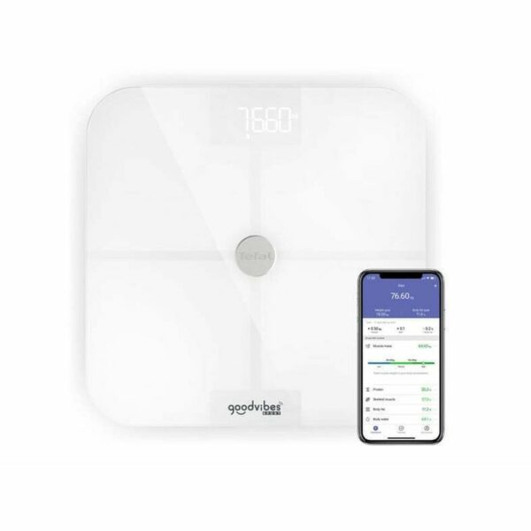 Tefal Smart Ζυγαριά με Λιπομετρητή & Bluetooth σε Λευκό χρώμα BM9640S1