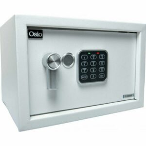 Osio OSB-2031WH Χρηματοκιβώτιο με Ψηφιακό Κλείδωμα και Κλειδί, Ξενοδοχείου Διαστάσεων Μ31xΠ20xΥ20cm με Βάρος 5kg
