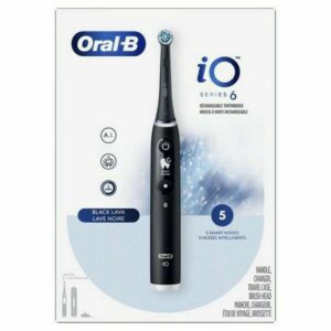 Oral-B IO Series 6 Ηλεκτρική Οδοντόβουρτσα με Χρονομετρητή, Αισθητήρα Πίεσης και Θήκη Ταξιδίου Βlack Lava 80362436