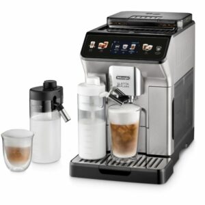 Delonghi Eletta Explore ECAM450.86T Πλήρως Αυτόματη Μηχανή Espresso 1450W Πίεσης 19bar για cappuccino με Μύλο Άλεσης Ασημί