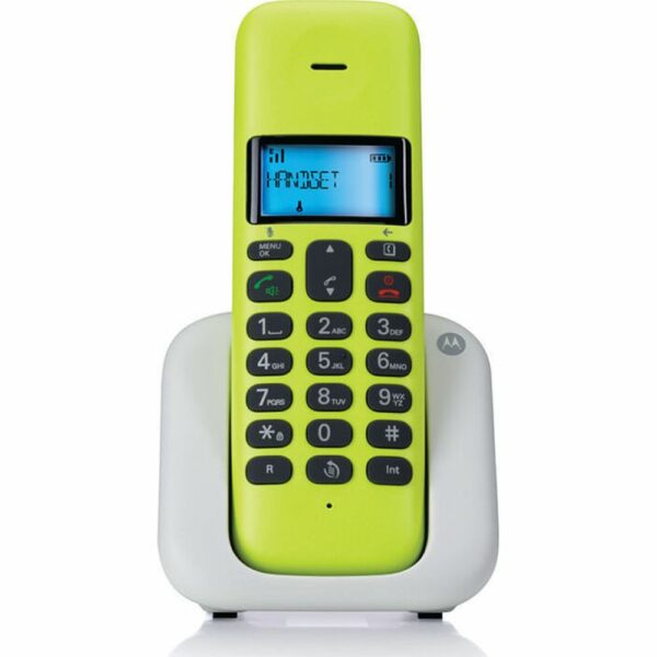 Motorola T301 Ασύρματο Τηλέφωνο με Aνοιχτή Aκρόαση Lemon Lime
