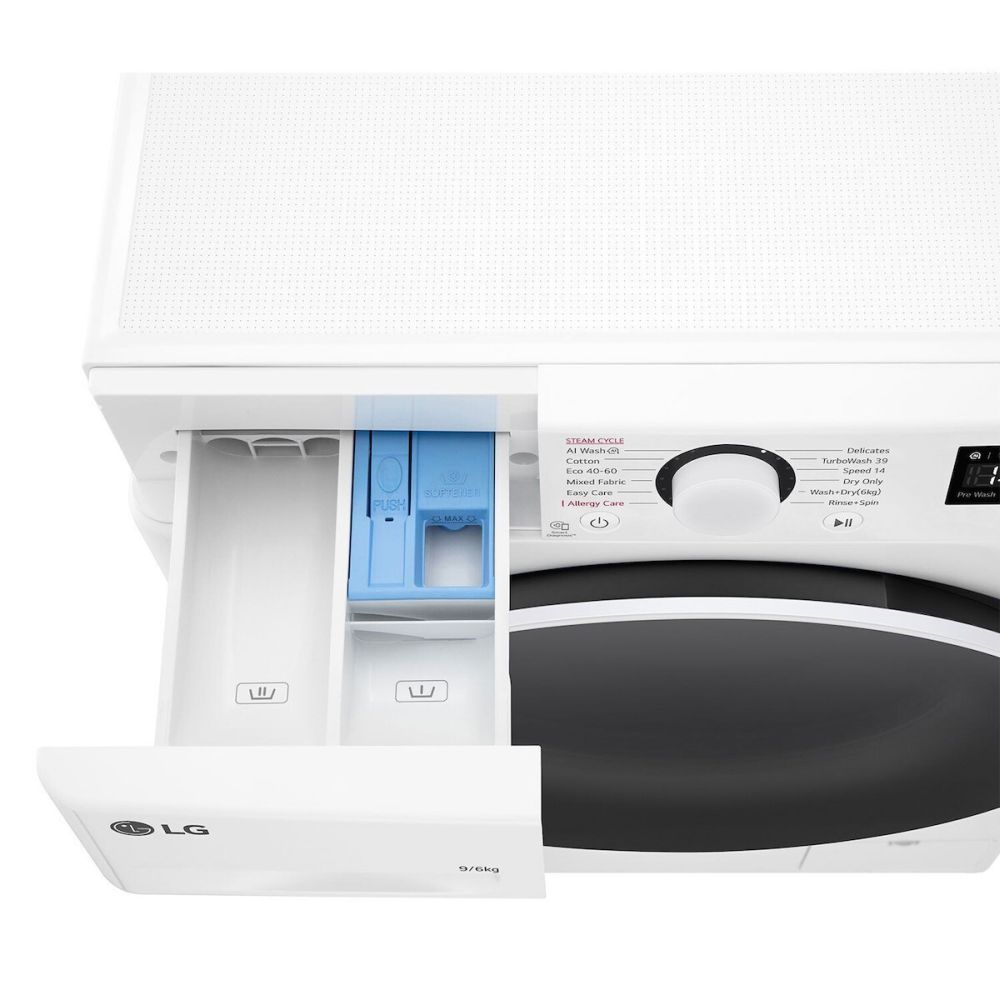 LG D4R5009TSWW Πλυντήριο-Στεγνωτήριο Ρούχων 9kg/6kg Ατμού 1400 Στροφές - Image 5