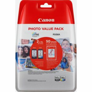 Canon PG-545XL/CL-546XL Photo Value Pack με 2 Μελάνια Εκτυπωτή InkJet Μαύρο / Πολλαπλό Color