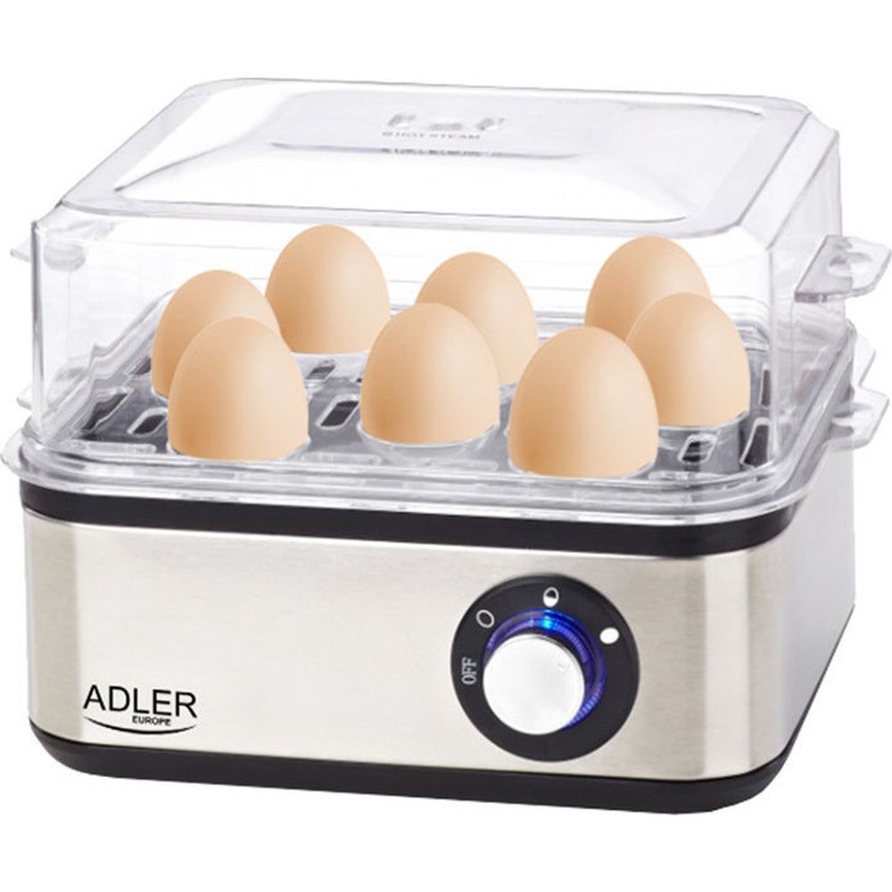 Adler AD-4486 Βραστήρας Αυγών 8 Θέσεων 800W Ασημί