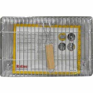 Roller 41066 Inox 304 Σχάρα με Ξύλινη Λαβή για Ψηστιέρα Ορθογώνια 38x24.5cm