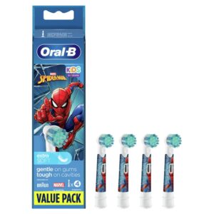 Oral-B Spiderman Extra Soft Ανταλλακτικό για Ηλεκτρική Οδοντόβουρτσα Spiderman για 3+ Χρονών 4τμχ