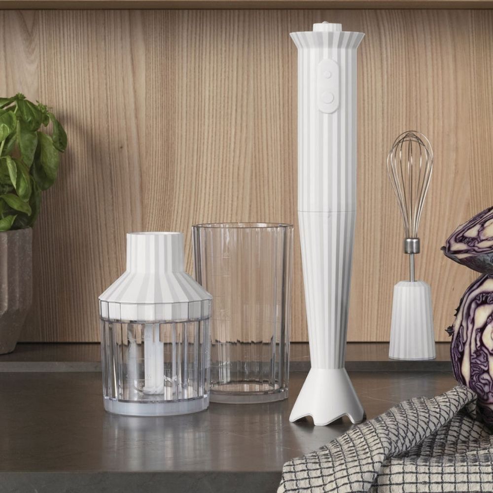 Alessi MDL10S W White Μπλέντερ-Μίξερ Χειρός Plisse (Σετ 4Τμχ) - Image 2