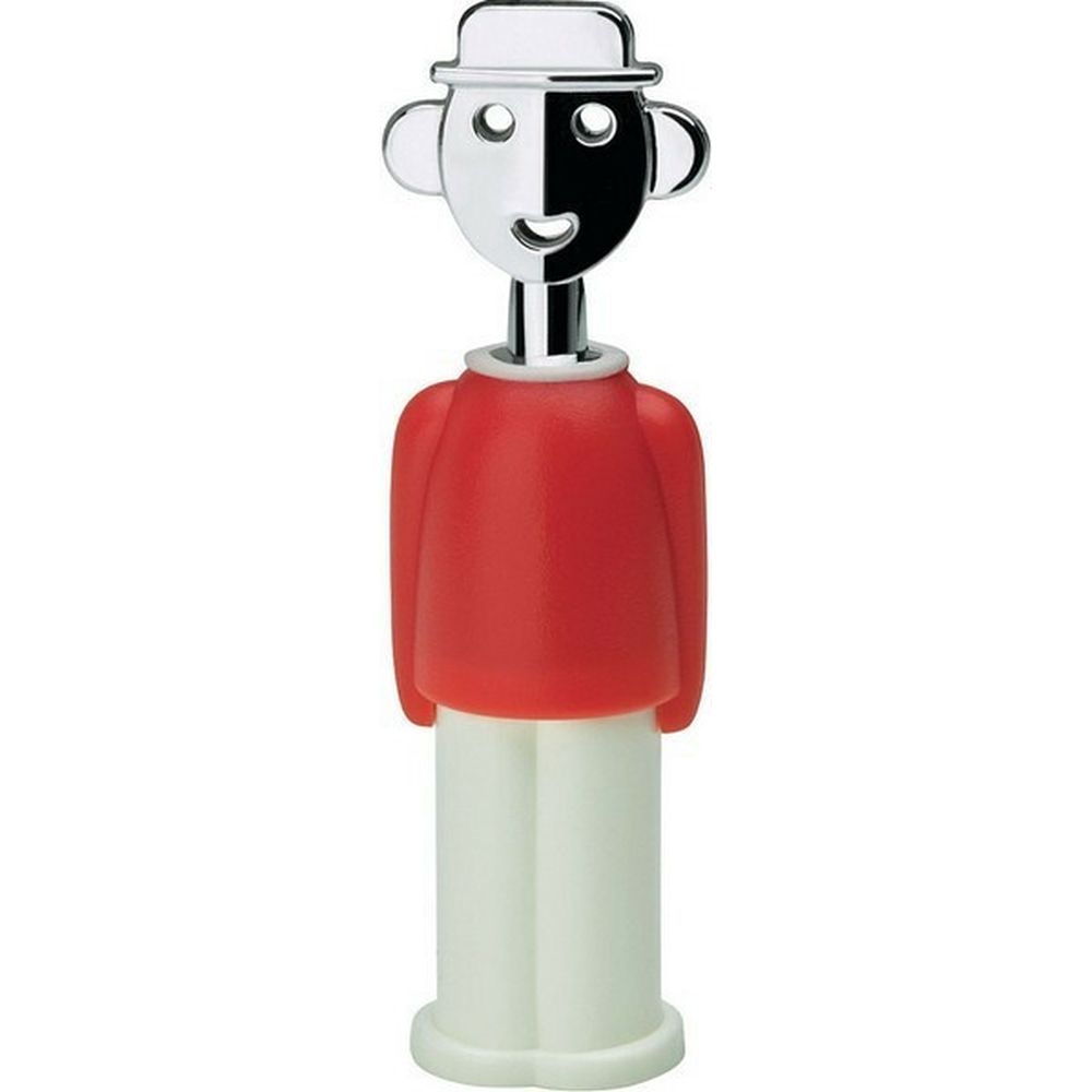 Alessi AAM23 R Τιρμπουσόν Alessandro M. 6x21cm White-Red