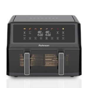 Rohnson R-2864 Air Fryer με Διπλό Αποσπώμενο Κάδο 10.4lt Μαύρο