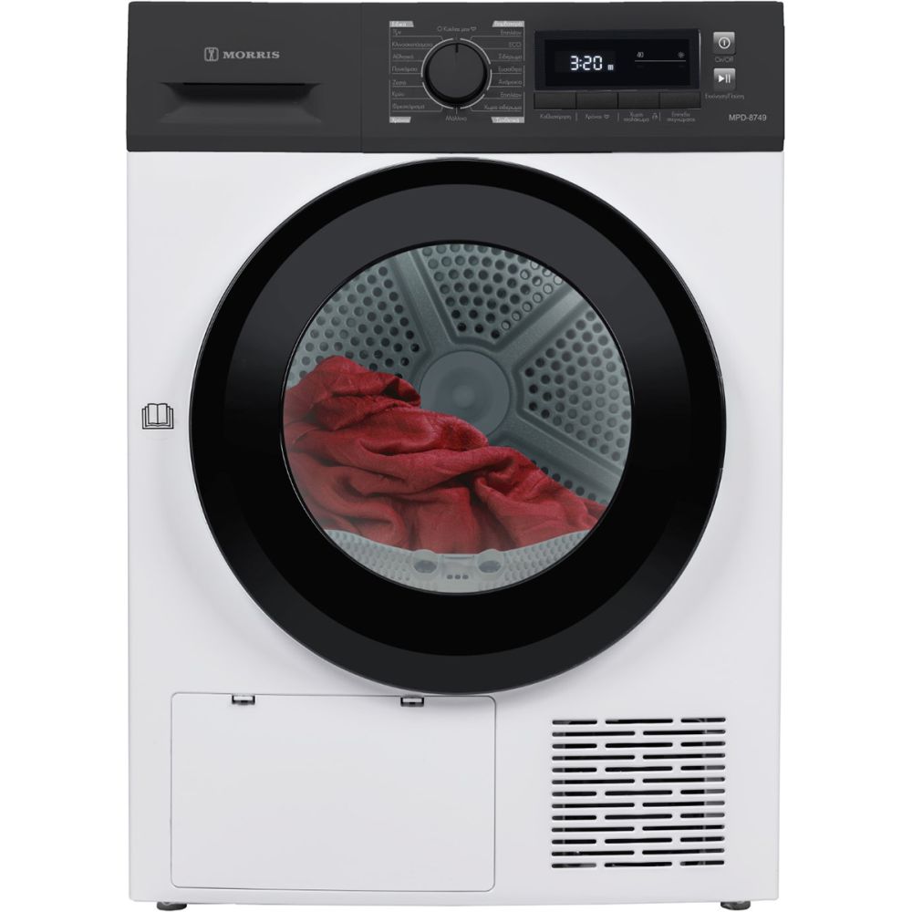 Morris MPD-8749 Στεγνωτήριο 8kg A++ με Αντλία Θερμότητας