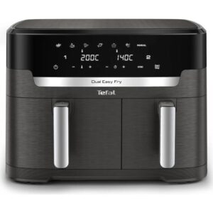 Tefal EY942H Dual Easy Fry XXL Φριτέζα Αέρος με Διπλό Αποσπώμενο Κάδο 11lt Γκρι
