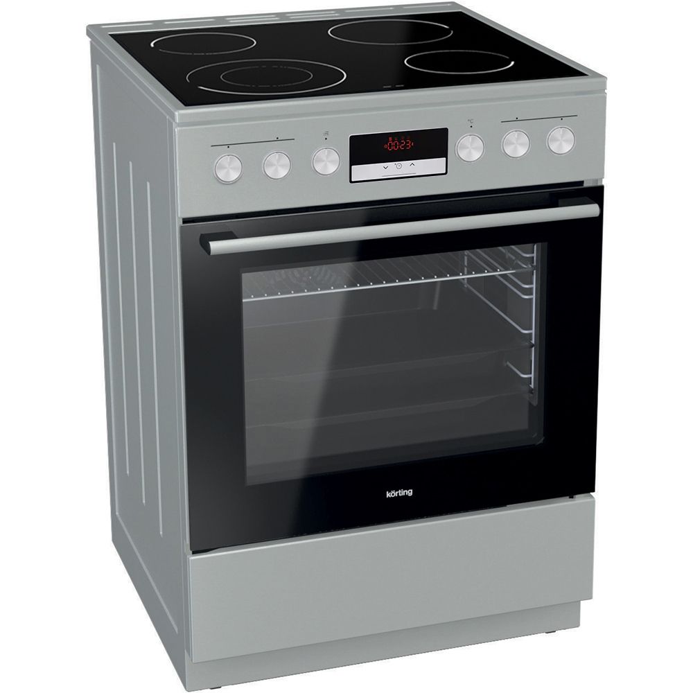 Korting KEC6C60XPC Κουζίνα 71lt με Κεραμικές Εστίες Π60εκ. Inox 030062001