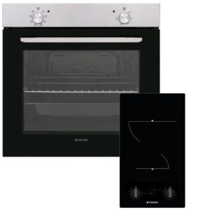 Pyramis PO78010008SIX + PHC31213FMB Φούρνος άνω Πάγκου 78lt με Κεραμικές Εστίες Π59.5εκ. Inox