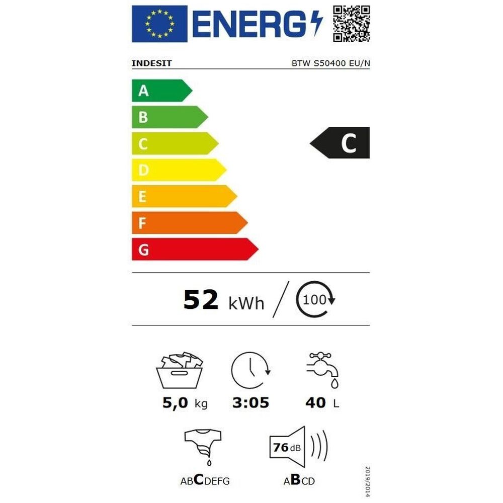 Indesit BTW S50400 EU/N Πλυντήριο Ρούχων Άνω Φόρτωσης 5kg 1000 Στροφών 859991694110 - Image 2