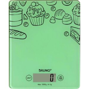 Bruno BRN-0059 Ψηφιακή Ζυγαριά Κουζίνας 1gr/5kg Πράσινη