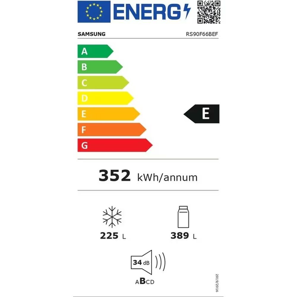 Samsung RS90F66BEFEF Ψυγείο Ντουλάπα 614lt Total NoFrost Υ178.4xΠ91.2xΒ72.6εκ. Μαύρο - Image 2