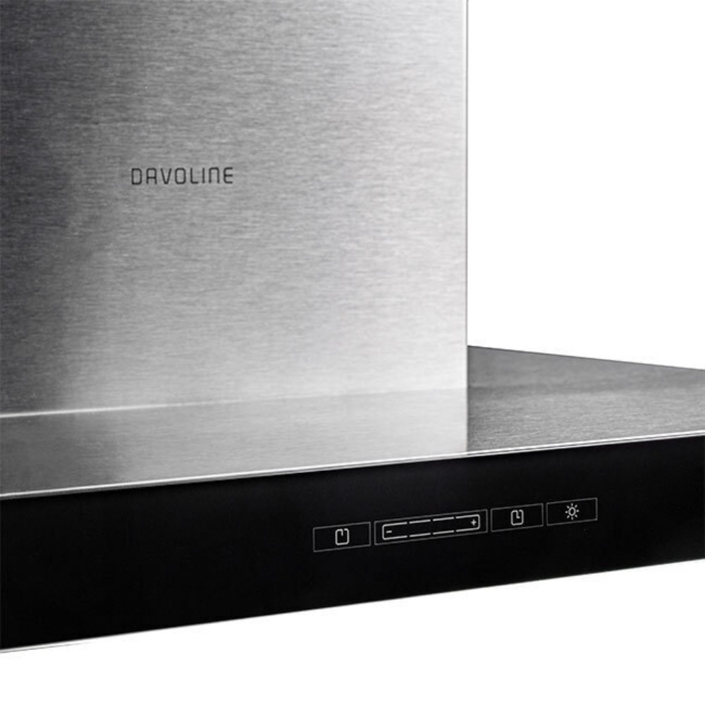 Davoline Tate 090 IX-BL Απορροφητήρας Καμινάδα 90cm Μαύρος-Inox 801012104 - Image 2