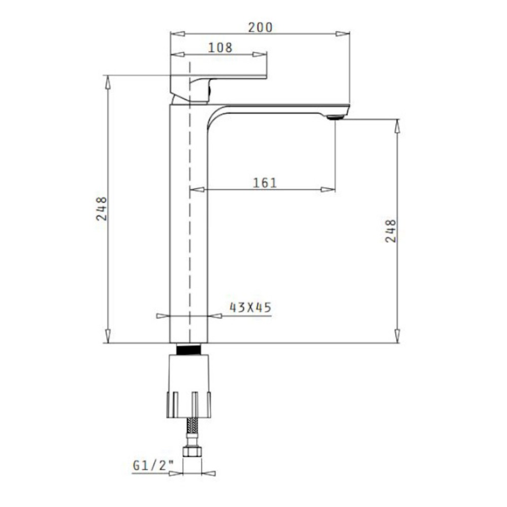 Pyramis 090939001 Arona XL Αναμεικτική Μπαταρία Νιπτήρα Ψηλή Ασημί - Image 3