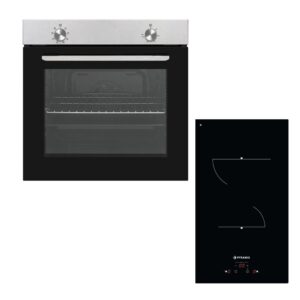 Pyramis PO78010008SIX + PHC32210FMB Φούρνος άνω Πάγκου 78lt με Κεραμικές Εστίες Π59.5εκ. Inox
