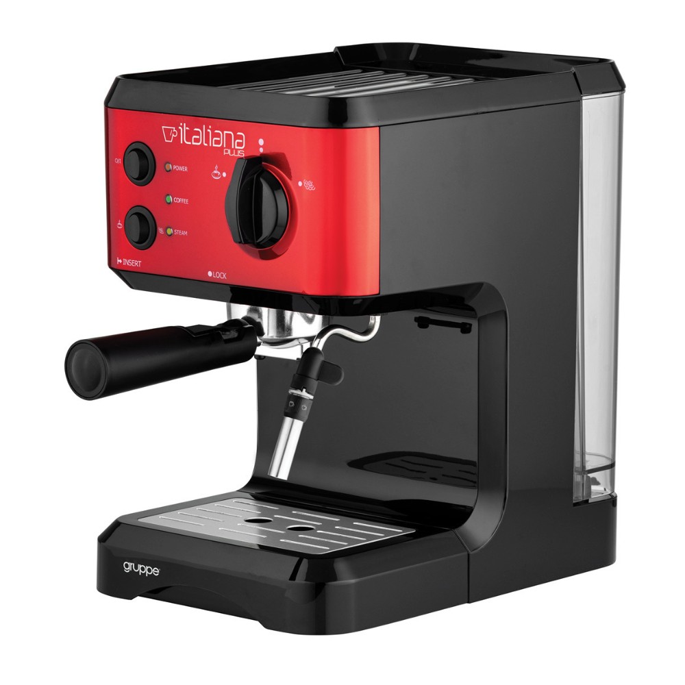 Gruppe CM4677E-GS Μηχανή Espresso 1050W Πίεσης 20bar Italiana Plus Κόκκινη - Image 2