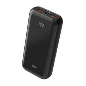 Silicon Power QS28 Power Bank 20000mAh 2x USB & USB Type-C 18W Μαύρο SP20KMAPBKQS280K