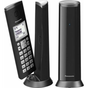 Panasonic KX-TGK212 Ασύρματο Τηλέφωνο Duo με Ελληνικό Μενού Μαύρο