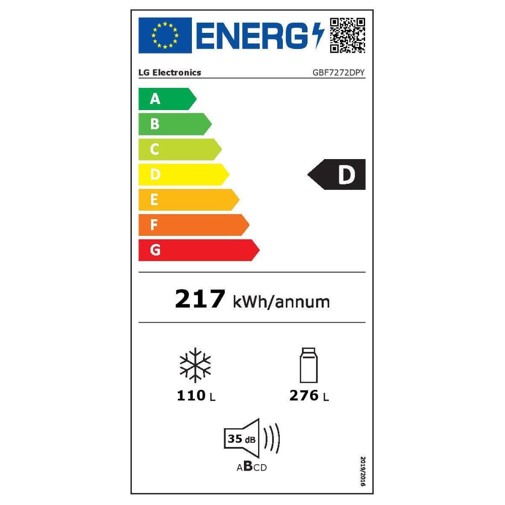 LG GBF7272DPY Ψυγειοκαταψύκτης 386lt NoFrost Υ203xΠ59.5xΒ68.2εκ. Inox - Image 2
