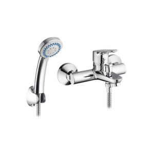 Pyramis Tella 090925601 Αναμεικτική Μπαταρία Μπανιέρας Πλήρες Σετ Ασημί