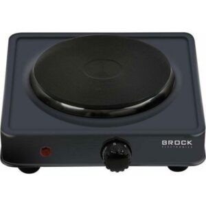 Brock EP-100/BK Επιτραπέζια Εστία Εμαγιέ Μονή Μαύρη