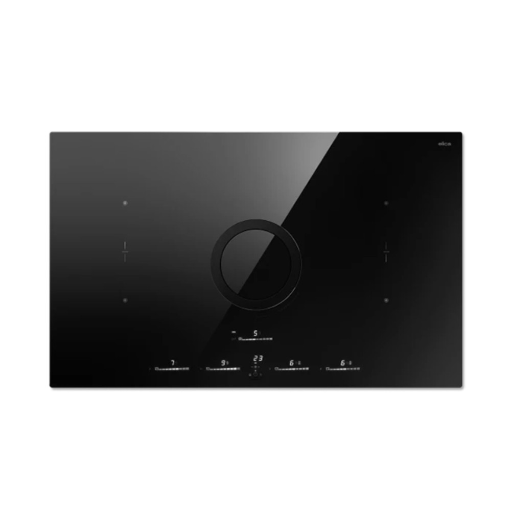 Elica Nikolatesla SWITCH GLOW EVO BL/A/83 Επαγωγική Εστία Αυτόνομη με Απορροφητήρα 83x51.5cm PRF0196335