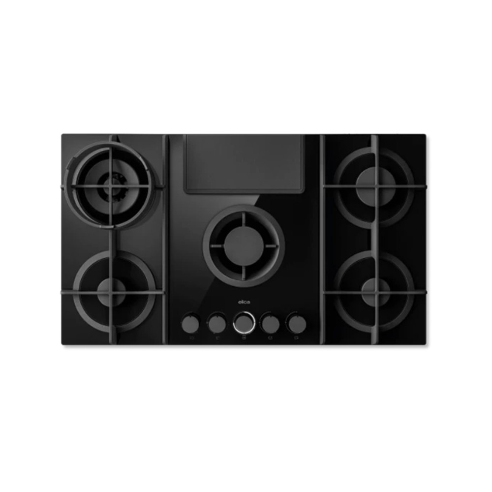 Elica Nikolatesla FLAME EVO BL/A/88 Εστία Φυσικού Αερίου Αυτόνομη με Απορροφητήρα 88x51cm PRF0196341
