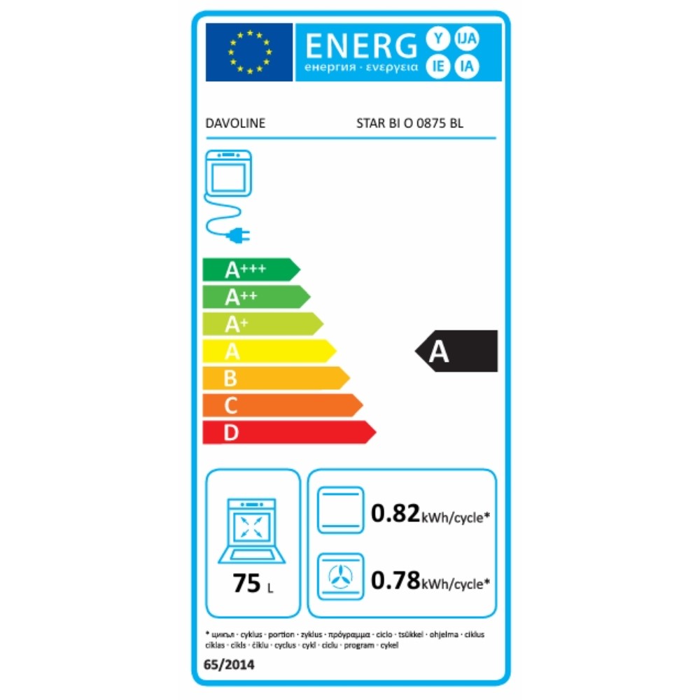 Davoline STAR BI O 0875 IX + BVC 6005 Φούρνος άνω Πάγκου 75lt με Κεραμικές Εστίες Π59.5εκ - Image 4