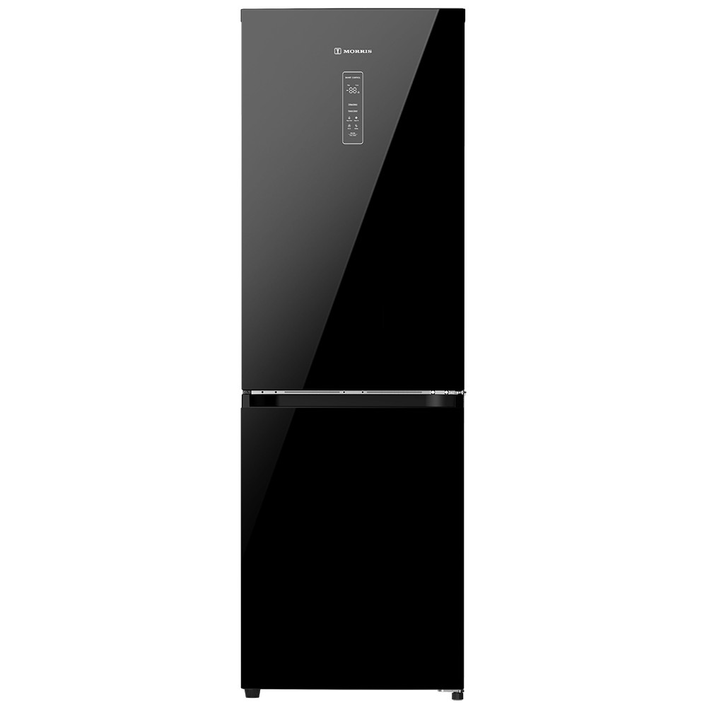 Morris G73320EBB Ψυγειοκαταψύκτης 320lt NoFrost Υ185xΠ60xΒ65.8cm Μαύρο Γυαλί