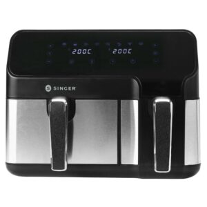 Singer AF-4630 Φριτέζα Αέρος με Διπλό Αποσπώμενο Κάδο 8.6lt Μαύρη