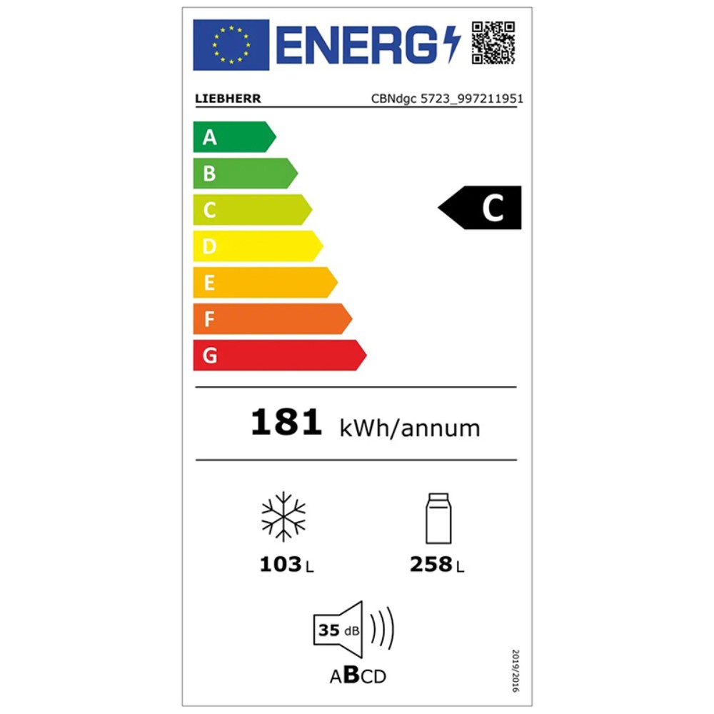 Liebherr CBNdgc 5723 Plus Ψυγειοκαταψύκτης 361lt NoFrost Υ201.5xΠ59.7xΒ67.5cm Γκρι - Image 2