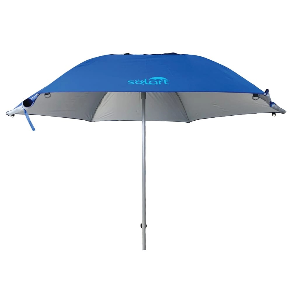 Solart 1533 Ομπρέλα Θαλάσσης Σκίαστρο 240cm 6 Ακτίνες χωρίς Μηχανισμό Κλίσης Polyester Μπλε