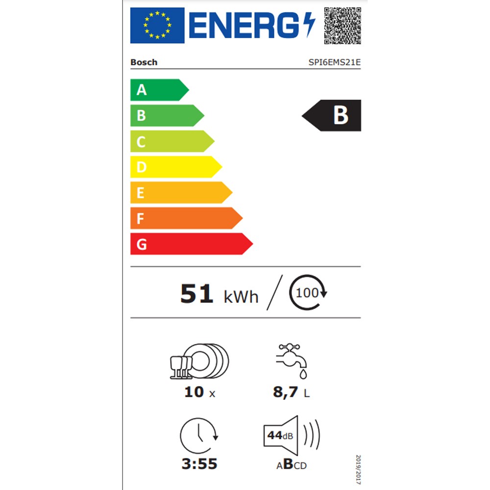 Bosch SPI6EMS21E Εντοιχιζόμενο Πλυντήριο Πιάτων με Wi-Fi για 10 Σερβίτσια Π45cm - Image 2