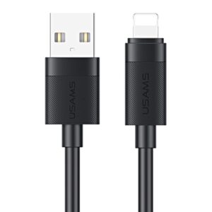 Usams SJ778USB01 Καλώδιο Lightning σε USB 1m 12W και 480Mbps Μαύρο
