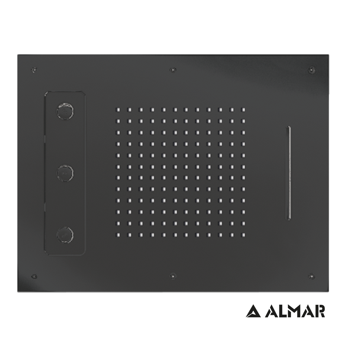 ΚΕΦΑΛΗ ΟΡΟΦ.TEMPTATION 63x48 ALMAR INOX PVD BLACK BRUSHED