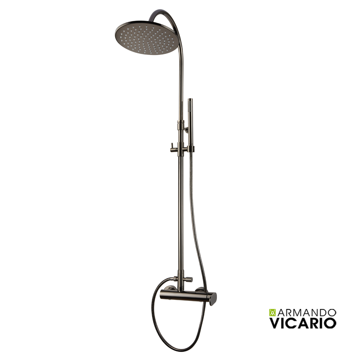 ΜΠΑΤ.ΝΤΟΥΖ+ΕΠΕΚΤ.ΚΟΛΩΝΑ+ΚΕΦΑΛΗ SLIM VICARIO BLACK CHROME