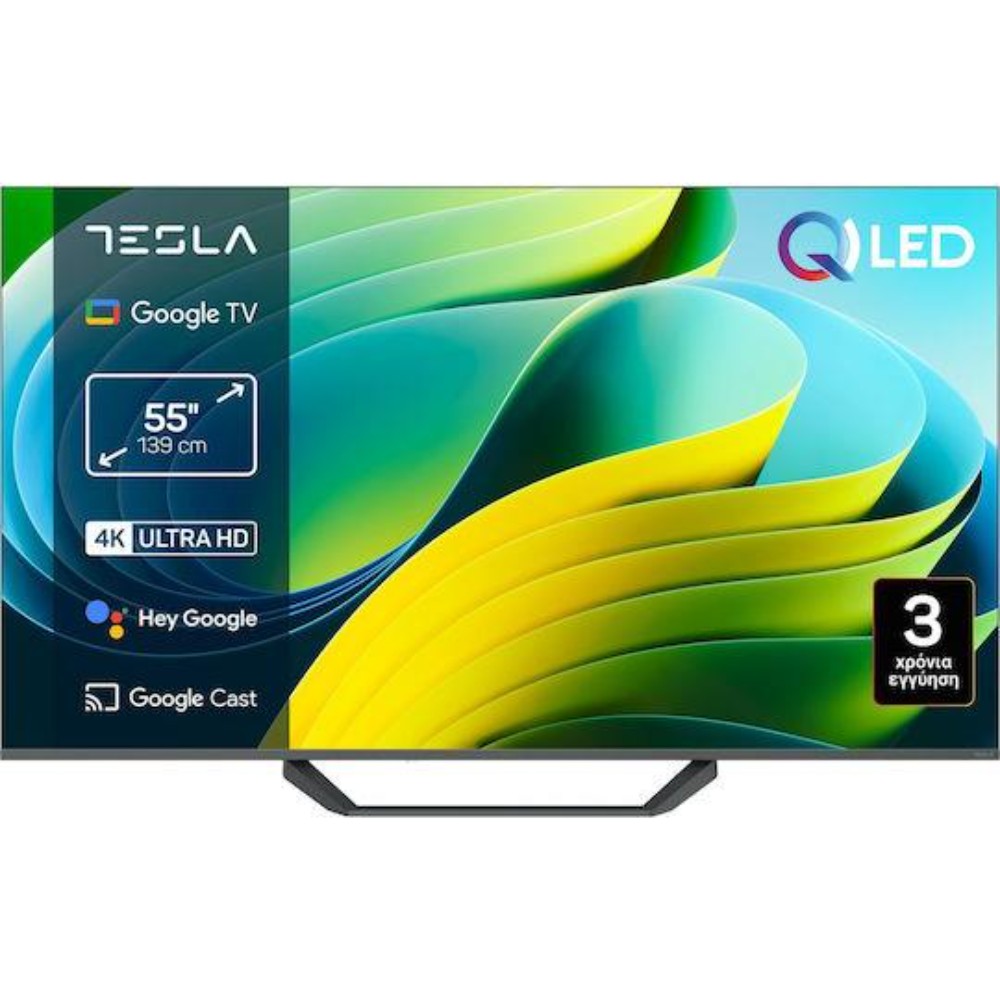 Tesla Q55E655GUS Smart Τηλεόραση 55" 4K UHD QLED HDR (2025)