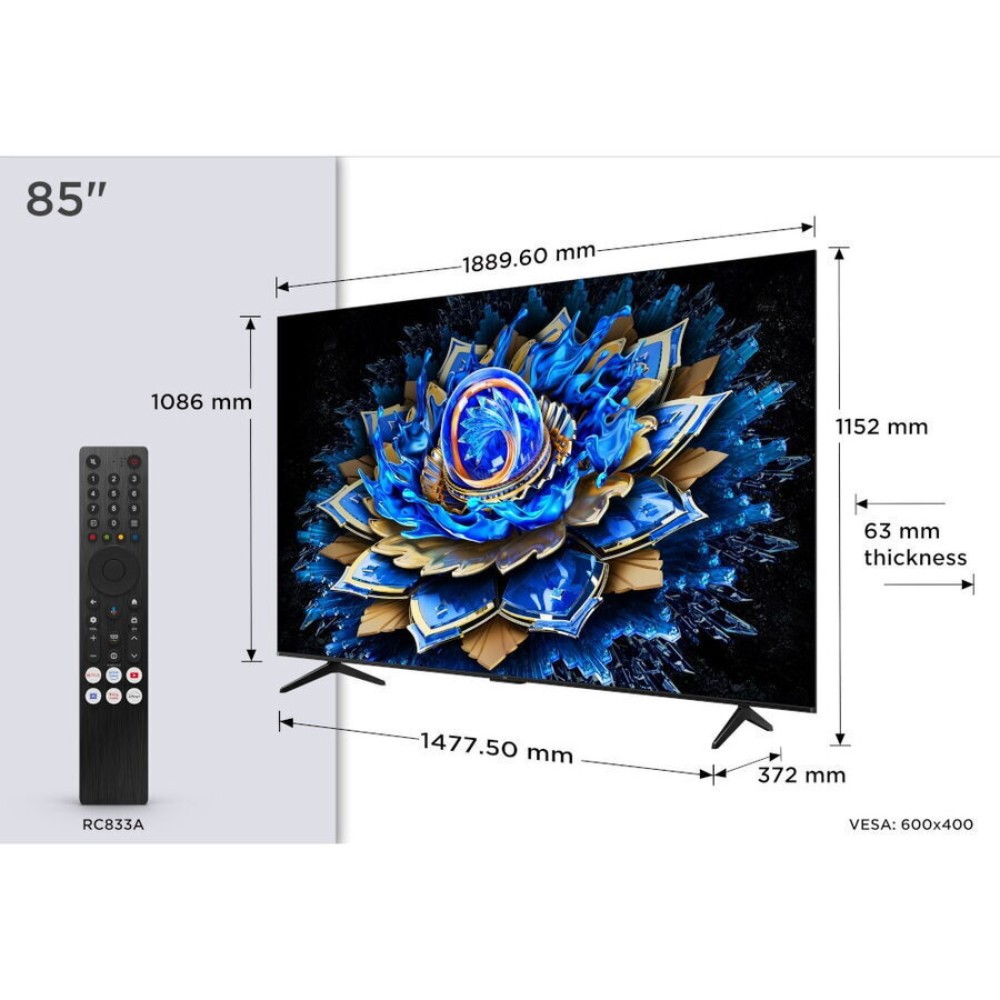 TCL 85T69C Smart Τηλεόραση 85" 4K UHD QLED 2025 - Image 2